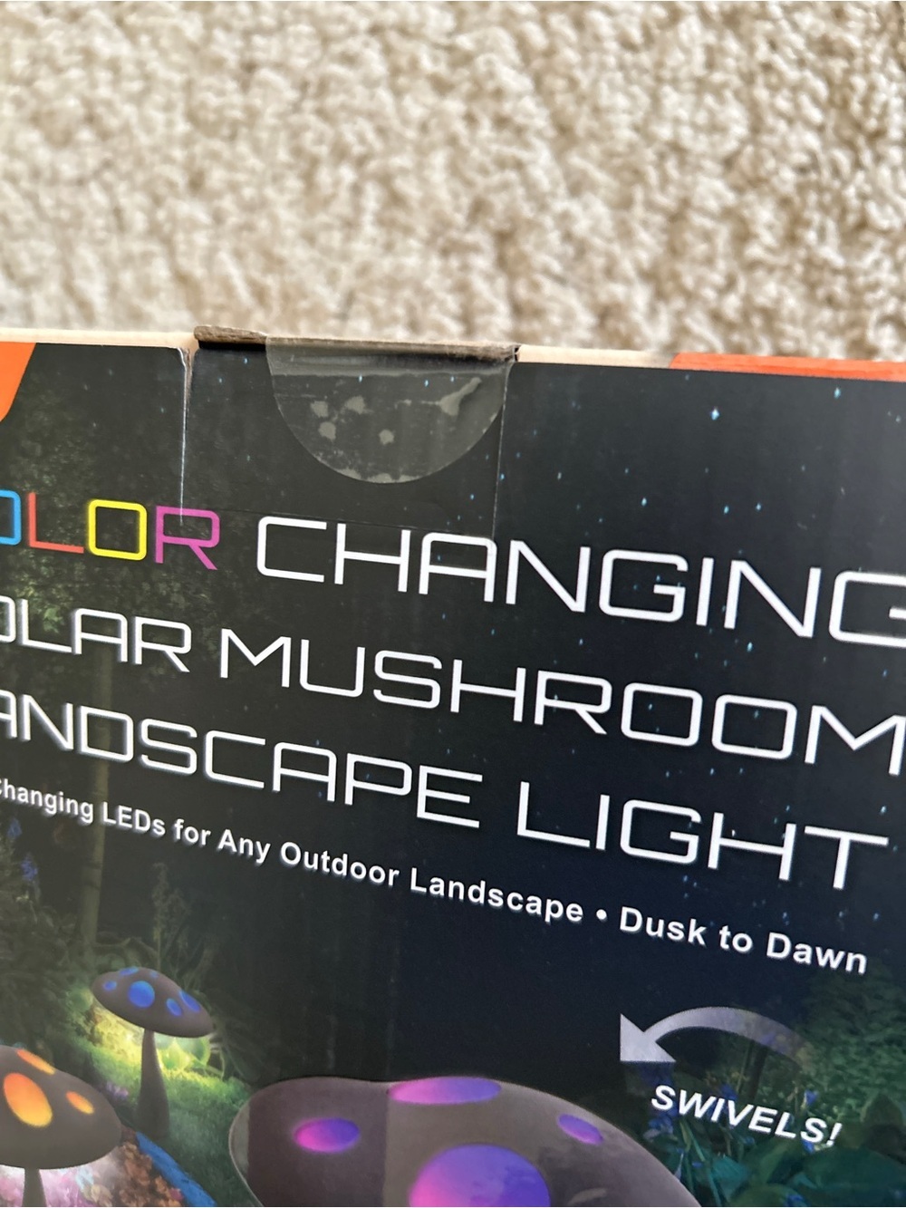 i-Zoom Solar Mushroom Landscape Light Color Changing LED Weatherproof New - Picture 4 of 11